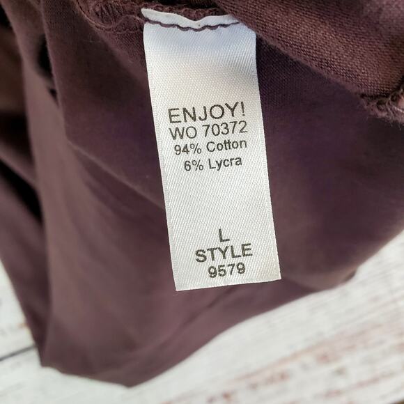 Michael Stars Midi Dress L Burgundy Foil Trim Racerback Ruched Beachy Vaca NWT - Picture 12 of 12